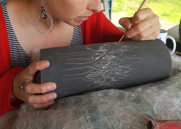 Sgraffito Clay Carving Workshop with Nicky May Bolland at Birnam Arts