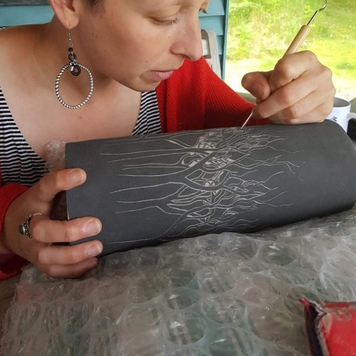 Sgraffito Clay Carving Workshop with Nicky May Bolland at Birnam Arts