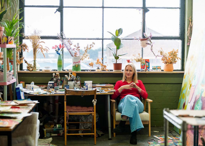 Artist in residence - live painting with Lorna Sinclair at Birnam Arts