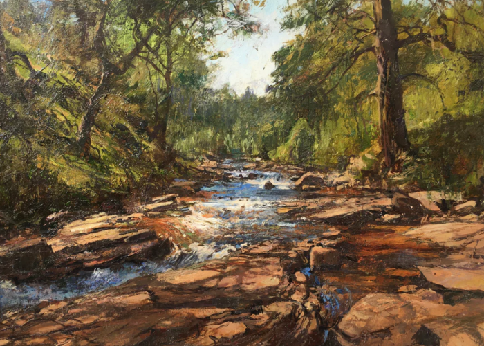 Landscape painting demo and workshop with Jonathan Mitchell at Birnam Arts