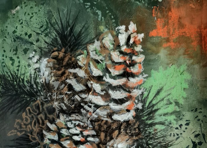 Scotland inspired mixed media workshop with Victoria Fifield at Birnam Arts